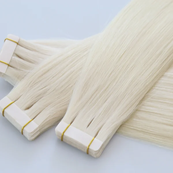 White | Tape In Extensions Virgin Human Hair